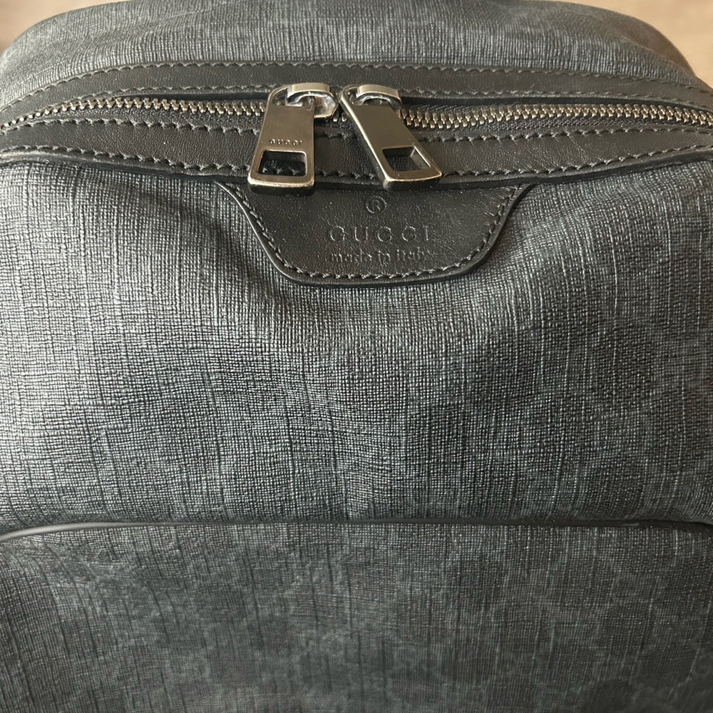 Gucci Black Backpack with Signature Monogram